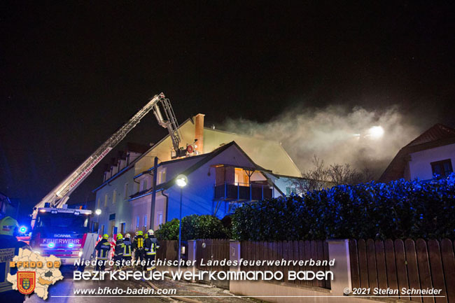 20210114 Brand in einer Traiskirchner Mansardenwohnung   Foto: © Stefan Schneider BFKDO Baden