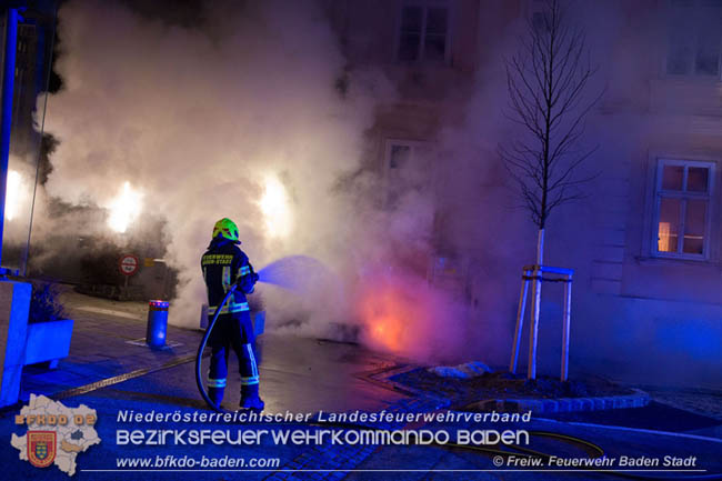 20210121 Brand im Badener Stadtzentrum  Foto: Freiwillige Feuerwehr Baden-Stadt / Stefan Schneider