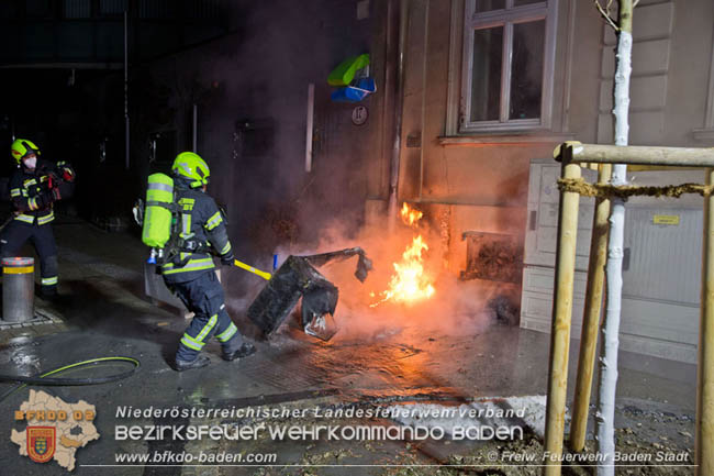 20210121 Brand im Badener Stadtzentrum  Foto: Freiwillige Feuerwehr Baden-Stadt / Stefan Schneider