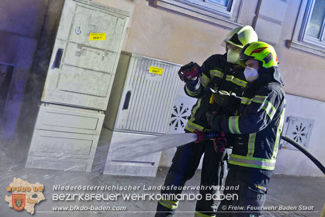 20210121 Brand im Badener Stadtzentrum  Foto: Freiwillige Feuerwehr Baden-Stadt / Stefan Schneider
