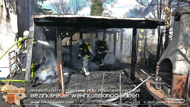 20210315 Brand im Leobersdorfer Siedlungsgebiet  Foto: © Stefan Schneider BFKDO BADEN