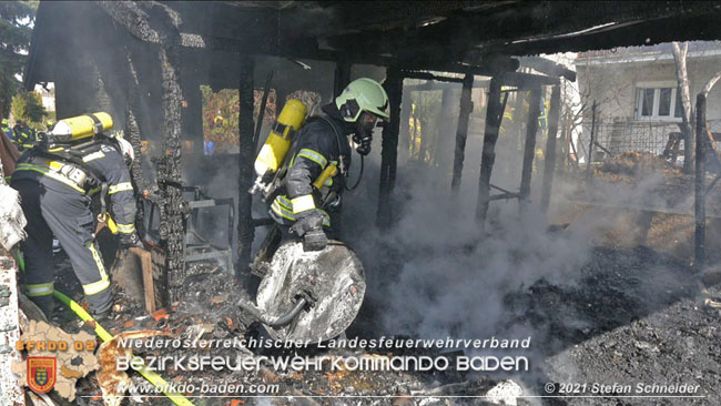 20210315 Brand im Leobersdorfer Siedlungsgebiet  Foto: © Stefan Schneider BFKDO BADEN