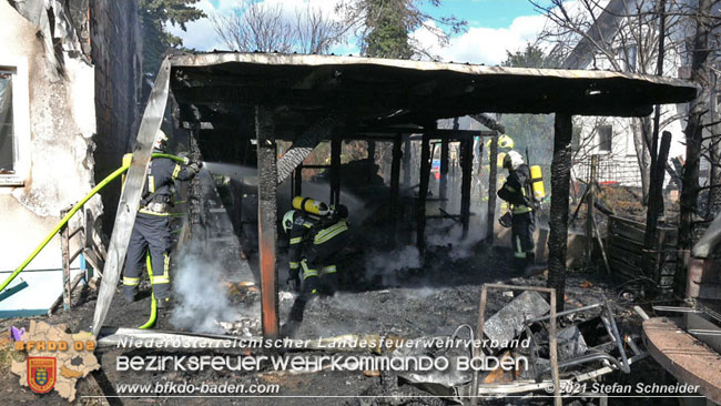 20210315 Brand im Leobersdorfer Siedlungsgebiet  Foto: © Stefan Schneider BFKDO BADEN