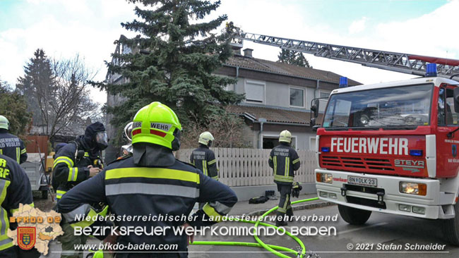 20210315 Brand im Leobersdorfer Siedlungsgebiet  Foto: © Stefan Schneider BFKDO BADEN