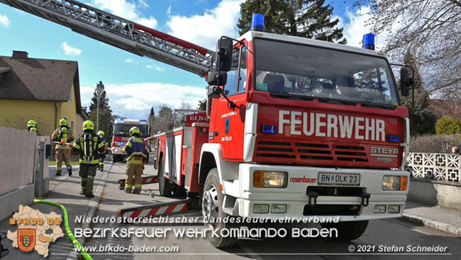 20210315 Brand im Leobersdorfer Siedlungsgebiet  Foto: © Stefan Schneider BFKDO BADEN