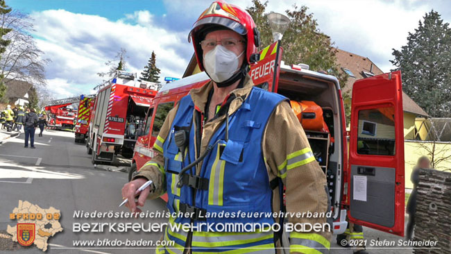 20210315 Brand im Leobersdorfer Siedlungsgebiet  Foto: © Stefan Schneider BFKDO BADEN