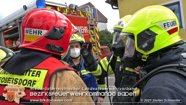 20210315 Brand im Leobersdorfer Siedlungsgebiet  Foto: © Stefan Schneider BFKDO BADEN