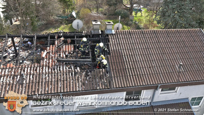 20210315 Brand im Leobersdorfer Siedlungsgebiet  Foto: © Stefan Schneider BFKDO BADEN
