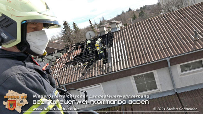 20210315 Brand im Leobersdorfer Siedlungsgebiet  Foto: © Stefan Schneider BFKDO BADEN