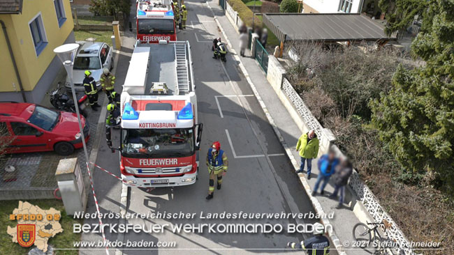 20210315 Brand im Leobersdorfer Siedlungsgebiet  Foto: © Stefan Schneider BFKDO BADEN