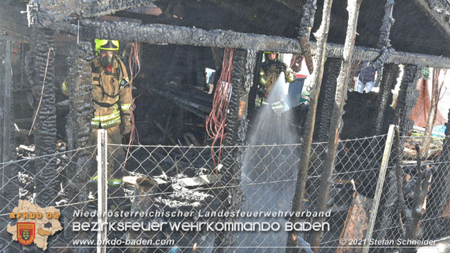 20210315 Brand im Leobersdorfer Siedlungsgebiet  Foto: © Stefan Schneider BFKDO BADEN