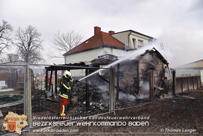 20210323 Carport und Garage in Brand in Landegg  Foto: © Thomas Lenger