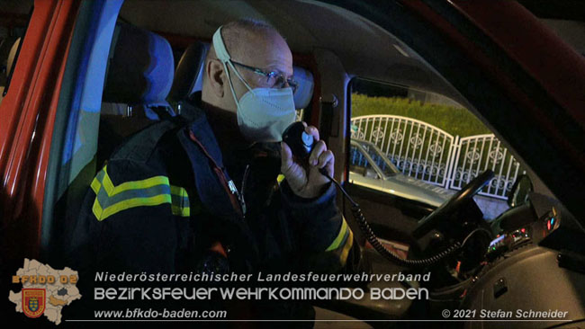 20210427 Wohnungsbrand mit schwerverletzter Frau im Badener Ortsteil Weikersdorf  Foto: © Freiwillige Feuerwehr Baden-Stadt / Stefan Schneider