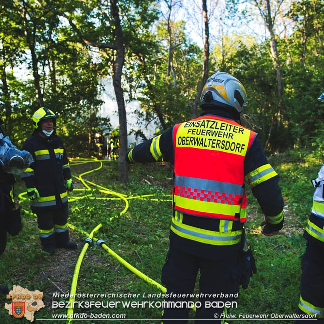 20210510 Beginnender Waldbrand in Oberwaltersdorf rasch geloescht  Foto: © Freiwillige Feuerwehr Oberwaltersdorf