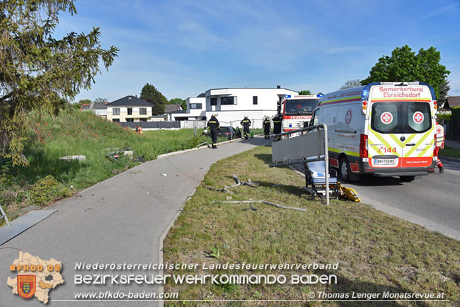 20210514 Verkehrsungfall in Unterwaltersdorf  Foto: © Thomas Lenger Monatsrevue.at 