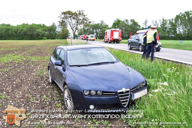 20210525 Verkehrsunfall auf der LB60 zwischen Unterwaltersdorf und Reisenberg  Foto: © Thomas Lenger Monatsreuve