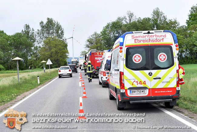 20210525 Verkehrsunfall auf der LB60 zwischen Unterwaltersdorf und Reisenberg  Foto: © Thomas Lenger Monatsreuve