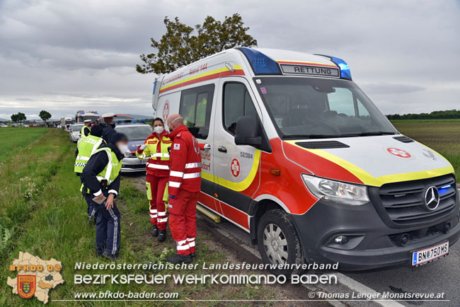 20210525 Verkehrsunfall auf der LB60 zwischen Unterwaltersdorf und Reisenberg  Foto: © Thomas Lenger Monatsreuve