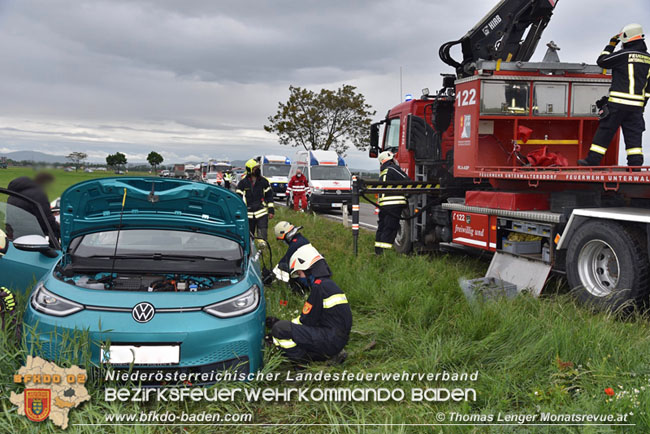 20210525 Verkehrsunfall auf der LB60 zwischen Unterwaltersdorf und Reisenberg  Foto: © Thomas Lenger Monatsreuve