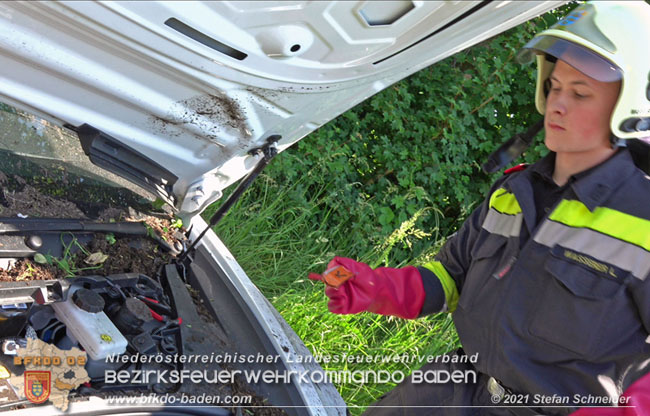 20210610 Spektakulaerer Verkehrsunfall mit einem Tesla auf der L4007 Foto: © Stefan Schneider BFKDO Baden 20210610 Spektakulaerer Verkehrsunfall mit einem Tesla auf der L4007 Foto: © Stefan Schneider BFKDO Baden