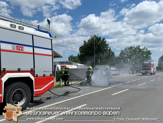 20210613 Brand eines Motorrades auf der B212 Möllersdorf Foto: © Freiwillige Feuerwehr Möllersdorf 20210613 Brand eines Motorrades auf der B212 Möllersdorf Foto: © Freiwillige Feuerwehr Möllersdorf