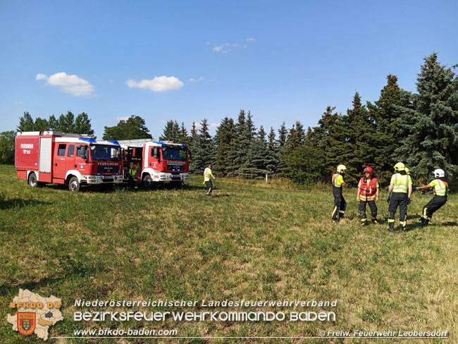 20210712 Bergung eines Mähdreschers in Leobersdorf   Foto: © Freiwillige Feuerwehr Leobersdorf