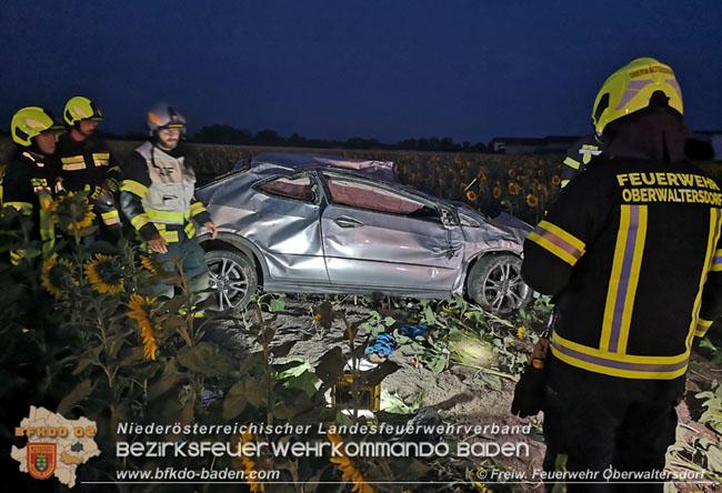 20210717 Verkehrsunfall zwischen Oberwaltersdorf und Ebreichsdorf auf der B210   Foto: © FF Oberwaltersdorf
