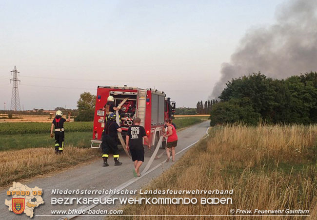 20210723 Feuerwehr-Großeinsatz bei Brand einer Halle in Kottingbrunn Foto: © Freiwillige Feuerwehr Gainfarn 20210723 Feuerwehr-Großeinsatz bei Brand einer Halle in Kottingbrunn Foto: © Freiwillige Feuerwehr Gainfarn