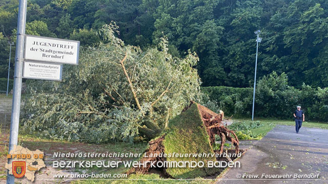 20210728 Sturm und Starkregen sorgte auch für Unwettereinsätze  Foto: Freiwillige Feuerwehr Berndorf