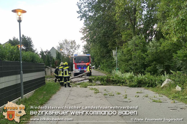 20210728 Sturm und Starkregen sorgte auch für Unwettereinsätze  Foto: Freiwillige Feuerwehr Siegersdorf