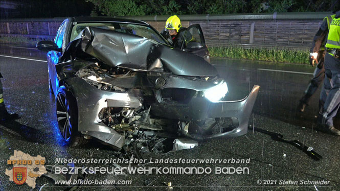 20210804 Geisterfahrerunfall auf der A2 bei Leobersdorf  Foto: © Stefan Schneider