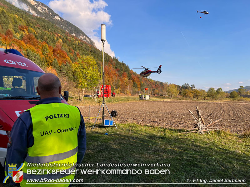 20211027 KHD Einsatz Waldbrand Hirschwang an der Rax Bezirk Neunkirchen Foto: Ing. Daniel Bartmann 20211027 KHD Einsatz Waldbrand Hirschwang an der Rax Bezirk Neunkirchen Foto: Ing. Daniel Bartmann