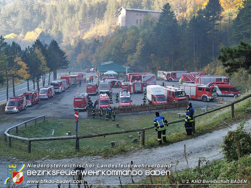 20211028 KHD Einsatz Waldbrand Hirschwang an der Rax Bezirk Neunkirchen  Foto: Alexander Richter