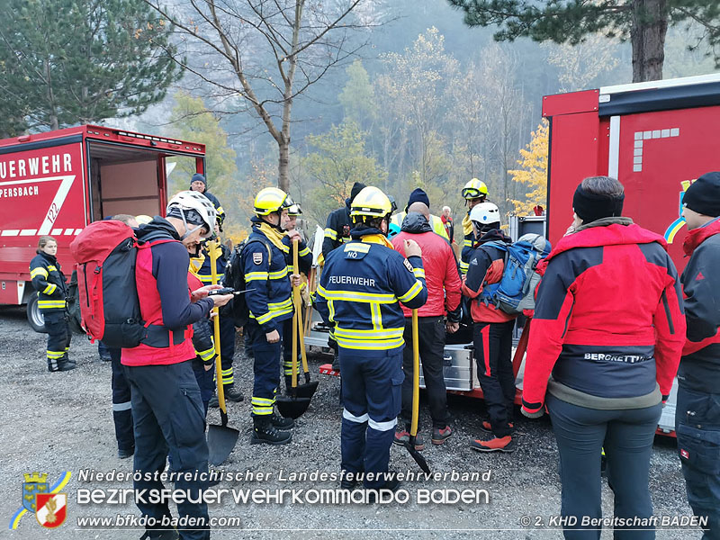 20211028 KHD Einsatz Waldbrand Hirschwang an der Rax Bezirk Neunkirchen  Foto: Alexander Richter