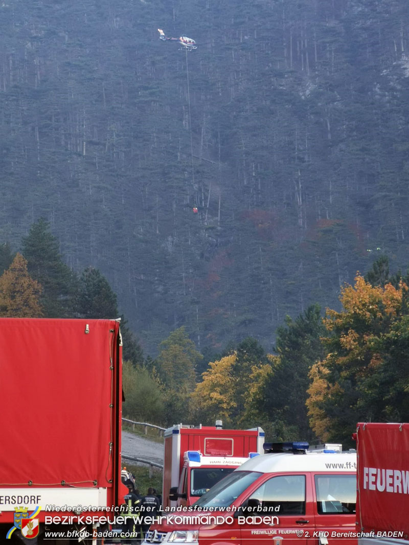 20211028 KHD Einsatz Waldbrand Hirschwang an der Rax Bezirk Neunkirchen  Foto: Alexander Richter