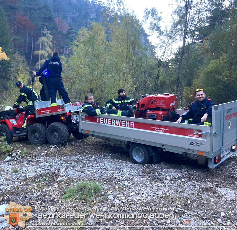 20211028 KHD Einsatz Waldbrand Hirschwang an der Rax Bezirk Neunkirchen  Foto: Dominik Judt