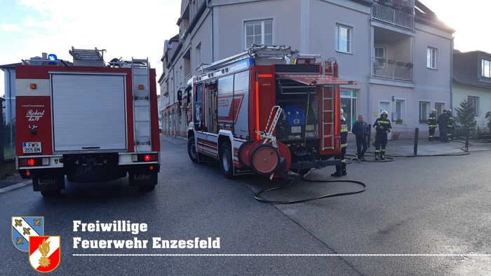 20211102 Brand eines E-Hausanschlusskasten in Enzesfeld  Foto: © Freiwillige Feuerwehr Enzesfeld