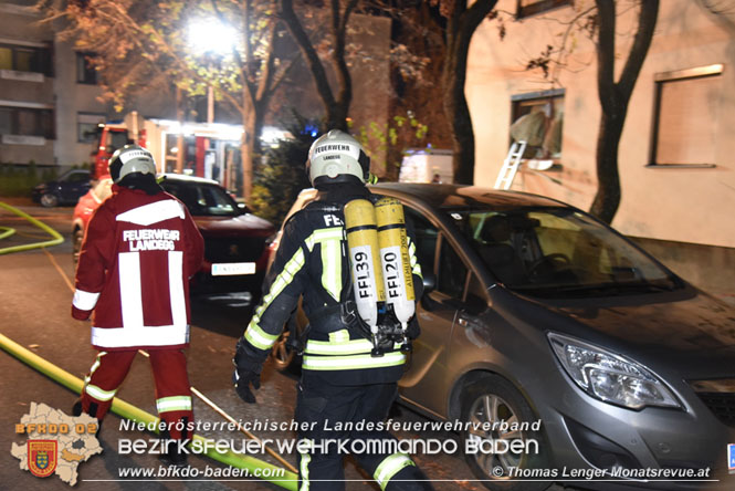 20211116 Wohnungsbrand in Mehrparteinenhaus in Pottendorf  Foto: © Thomas Lenger Monatsreveue.at 