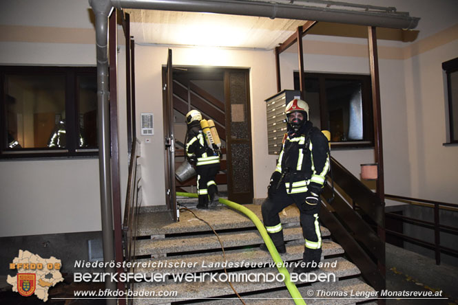 20211116 Wohnungsbrand in Mehrparteinenhaus in Pottendorf  Foto: © Thomas Lenger Monatsreveue.at 