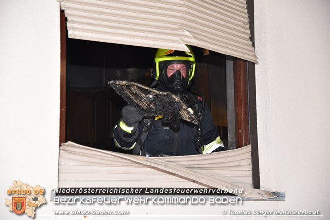 20211116 Wohnungsbrand in Mehrparteinenhaus in Pottendorf  Foto: © Thomas Lenger Monatsreveue.at 