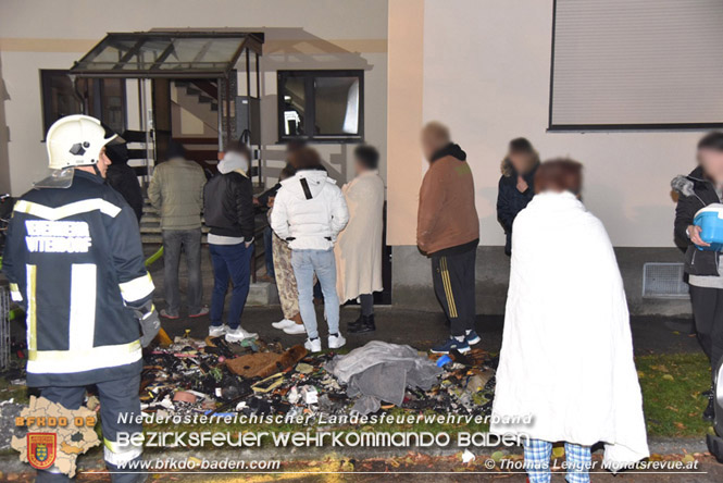 20211116 Wohnungsbrand in Mehrparteinenhaus in Pottendorf  Foto: © Thomas Lenger Monatsreveue.at 