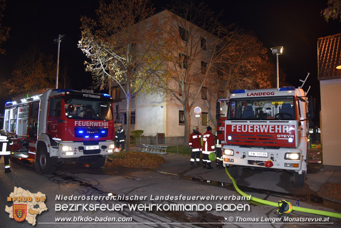 20211116 Wohnungsbrand in Mehrparteinenhaus in Pottendorf  Foto: © Thomas Lenger Monatsreveue.at 