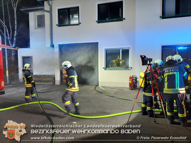 20211216 Nächtlicher Brand in einem Enzesfelder Fleischereibetrieb   Foto: © Freiwillige Feuerwehr Enzesfeld / Reinhard Wafrek 