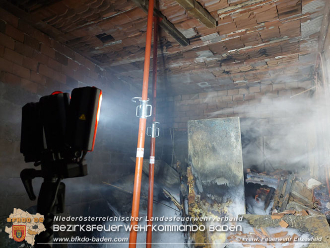 20211216 Nächtlicher Brand in einem Enzesfelder Fleischereibetrieb   Foto: © Freiwillige Feuerwehr Enzesfeld / Reinhard Wafrek 