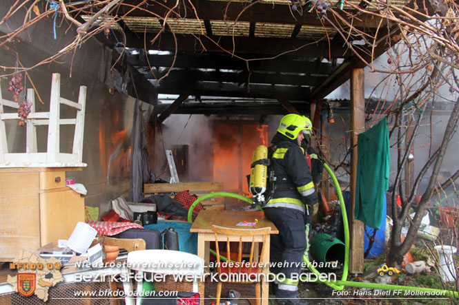 20211227 Wohnhausbrand in Traiskirchen Ortsteil Moellersdorf  Foto: Hans Dietl FF Moellersdorf
