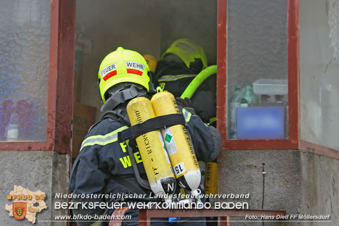 20211227 Wohnhausbrand in Traiskirchen Ortsteil Moellersdorf  Foto: Hans Dietl FF Moellersdorf