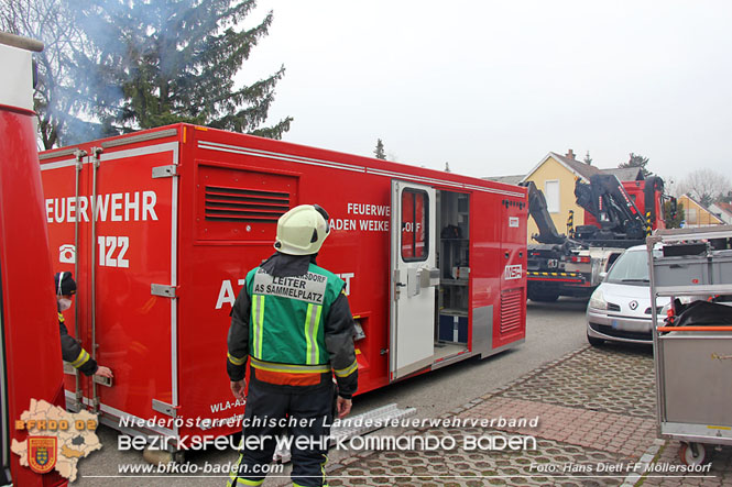 20211227 Wohnhausbrand in Traiskirchen Ortsteil Moellersdorf  Foto: Hans Dietl FF Moellersdorf