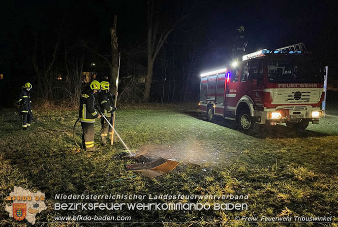 20220101 Flurbrand im Schlosspark Tribuswinkel  Foto: Freiwillige Feuerwehr Tribuswinkel / Wolfgang Schindler