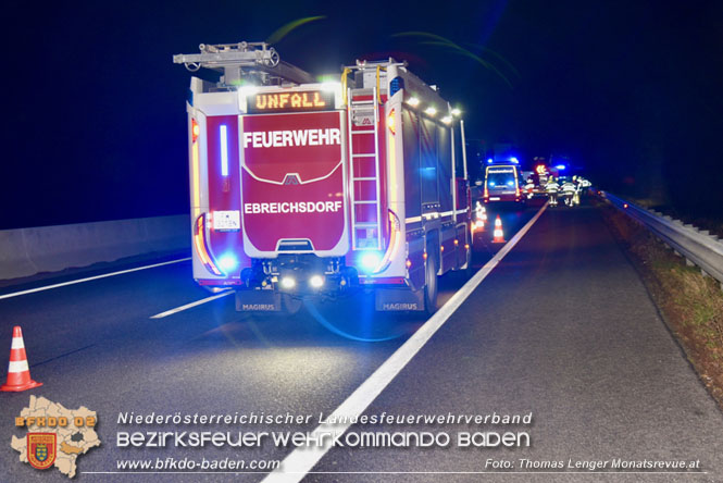20220109 Verkehrsunfall auf der A3 bei Ebreichsdorf Foto: Thomas Lenger Monatsrevue.at 20220109 Verkehrsunfall auf der A3 bei Ebreichsdorf Foto: Thomas Lenger Monatsrevue.at