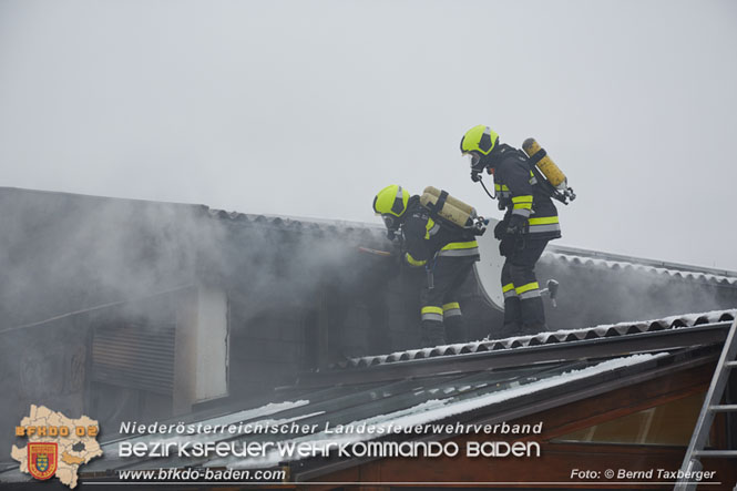 20220124 Wohnhausbrand in Berndorf - 3 Feuerwehren standen im Löscheinsatz   Foto: © Bernd Taxberger BFK Baden